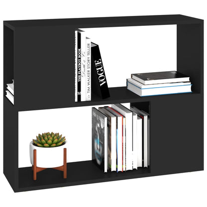 vidaXL Meuble TV Noir 80x24x63 cm Bois d'ingénierie