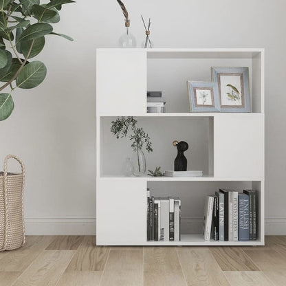 vidaXL Bibliothèque Séparateur de pièce Blanc 80x24x94 cm Bois d'ingénierie