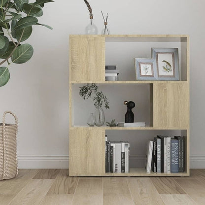 Bücherregal Raumteiler Sonoma-Eiche 80x24x94 cm Holzwerkstoff
