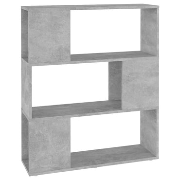 vidaXL Étagère de bibliothèque Séparateur de pièce Gris béton 80x24x94 cm Bois d'ingénierie