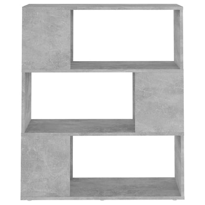 vidaXL Étagère de bibliothèque Séparateur de pièce Gris béton 80x24x94 cm Bois d'ingénierie