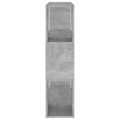 vidaXL Étagère de bibliothèque Séparateur de pièce Gris béton 80x24x94 cm Bois d'ingénierie