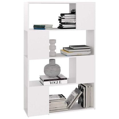 vidaXL Bibliothèque Meuble de séparation Blanc 80x24x124,5 cm Bois d'ingénierie