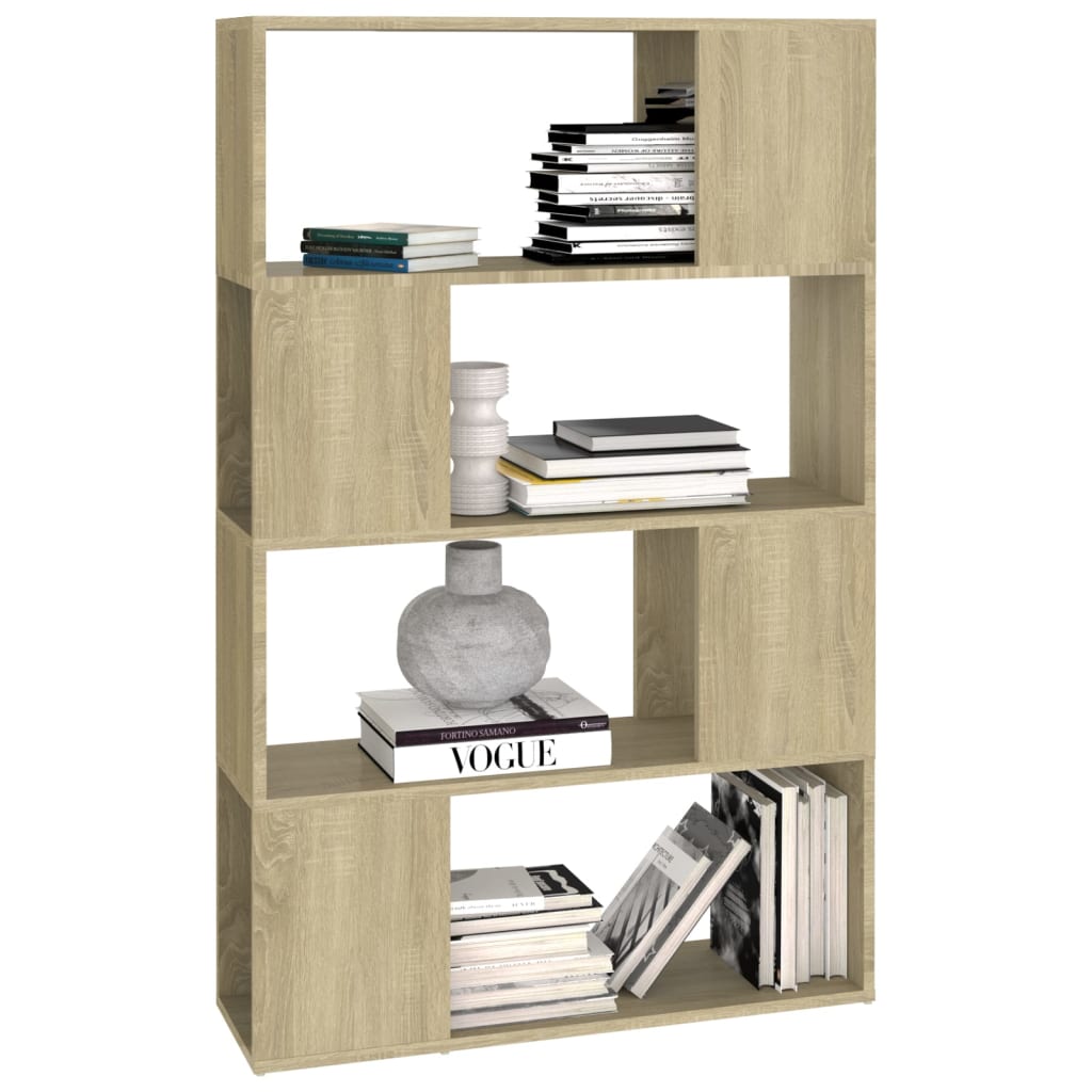 vidaXL Bibliothèque-Séparateur de Pièce Chêne Sonoma 80x24x124,5cm Bois d'ingénierie