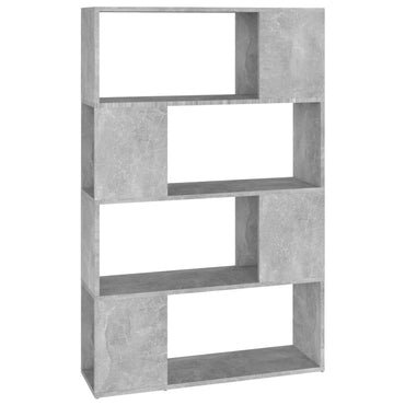 vidaXL Bibliothèque séparateur de pièce gris béton 80x24x124,5 cm bois d'ingénierie