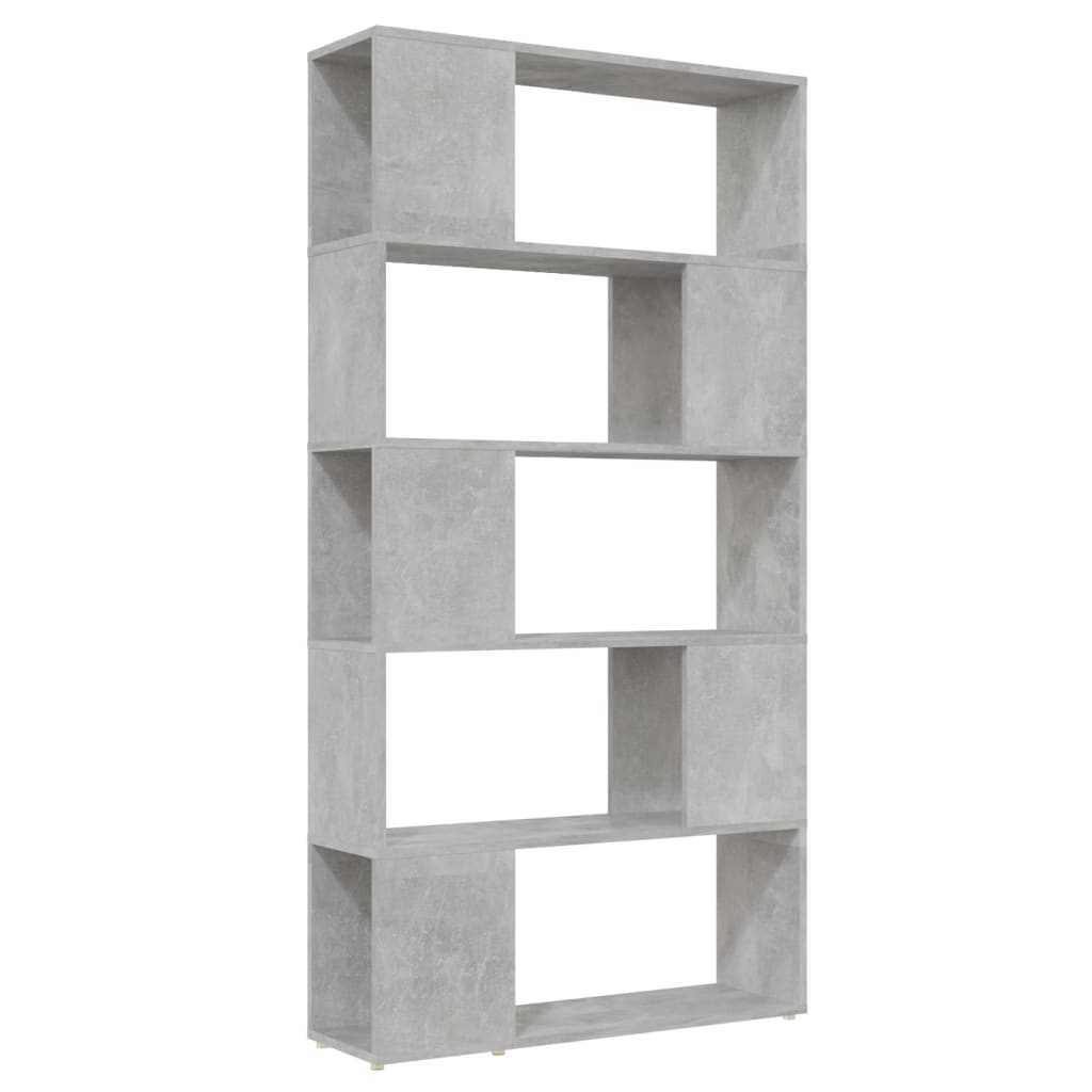 vidaXL Bücherregal Raumteiler Betongrau 80x24x155 cm Holzwerkstoff