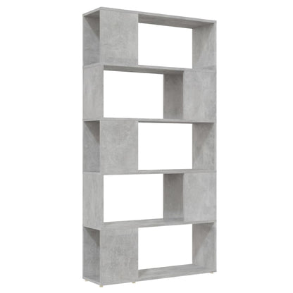 vidaXL Bücherregal Raumteiler Betongrau 80x24x155 cm Holzwerkstoff