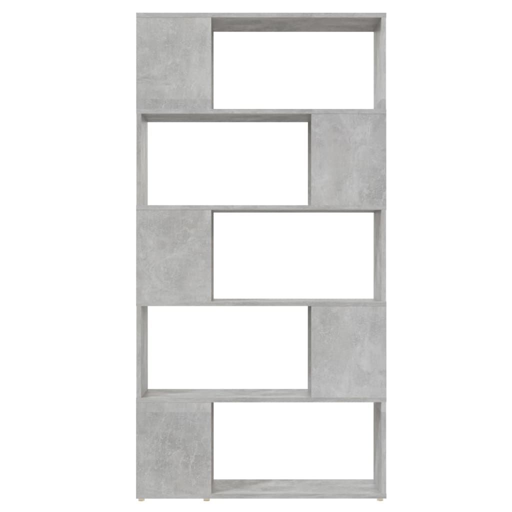 vidaXL Bücherregal Raumteiler Betongrau 80x24x155 cm Holzwerkstoff