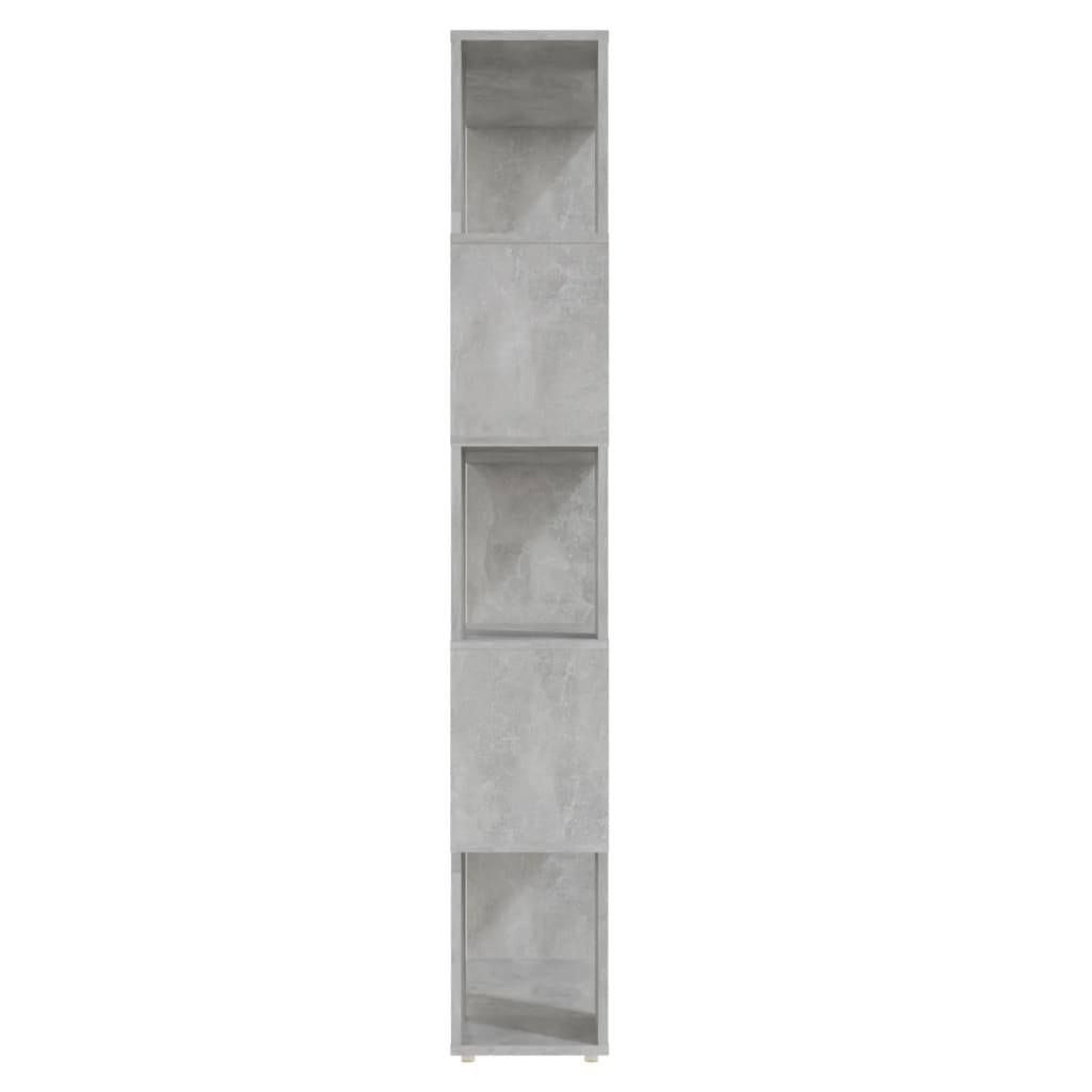 vidaXL Bücherregal Raumteiler Betongrau 80x24x155 cm Holzwerkstoff