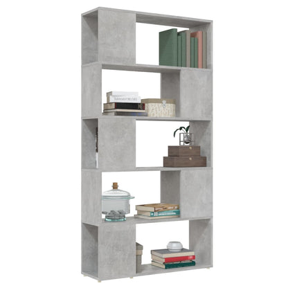 vidaXL Bücherregal Raumteiler Betongrau 80x24x155 cm Holzwerkstoff