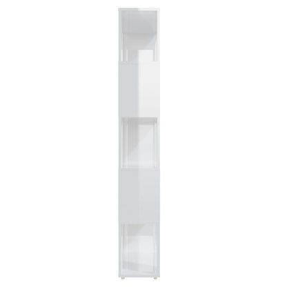vidaXL Bücherregal Raumteiler Hochglanz-Weiß 80x24x155cm Holzwerkstoff