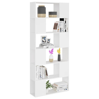 vidaXL Étagère Bibliothèque Séparateur de pièce Blanc 80x24x186 cm Bois d'ingénierie