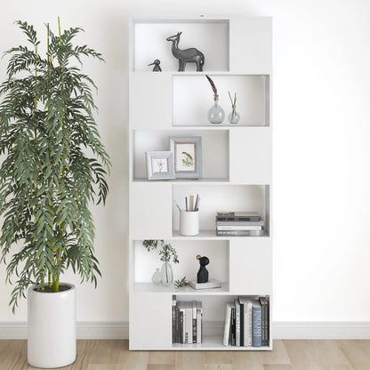 vidaXL Étagère Bibliothèque Séparateur de pièce Blanc 80x24x186 cm Bois d'ingénierie