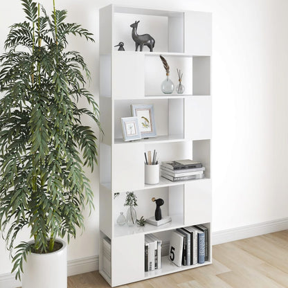 vidaXL Étagère Bibliothèque Séparateur de pièce Blanc 80x24x186 cm Bois d'ingénierie