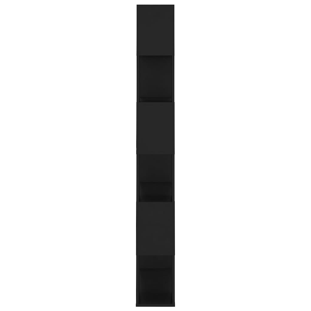 vidaXL Étagère Bibliothèque Séparateur de pièce Noir 80x24x186 cm Bois d'ingénierie