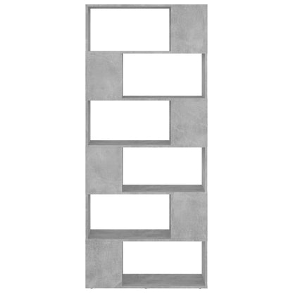 vidaXL Bücherregal Raumteiler Betongrau 80x24x186 cm Holzwerkstoff