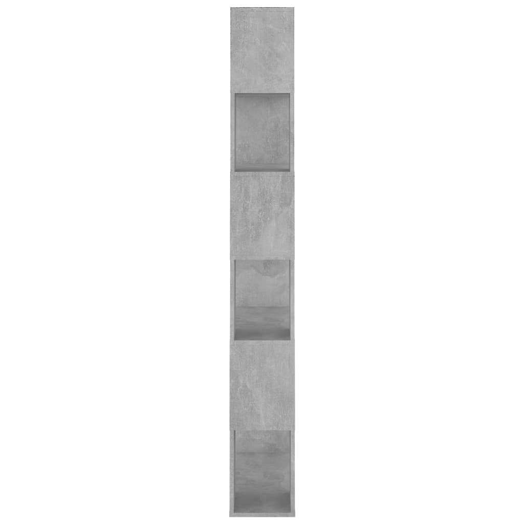 vidaXL Bücherregal Raumteiler Betongrau 80x24x186 cm Holzwerkstoff