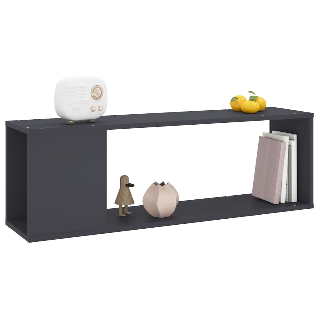 vidaXL TV-Schrank Grau 100x24x32 cm Holzwerkstoff