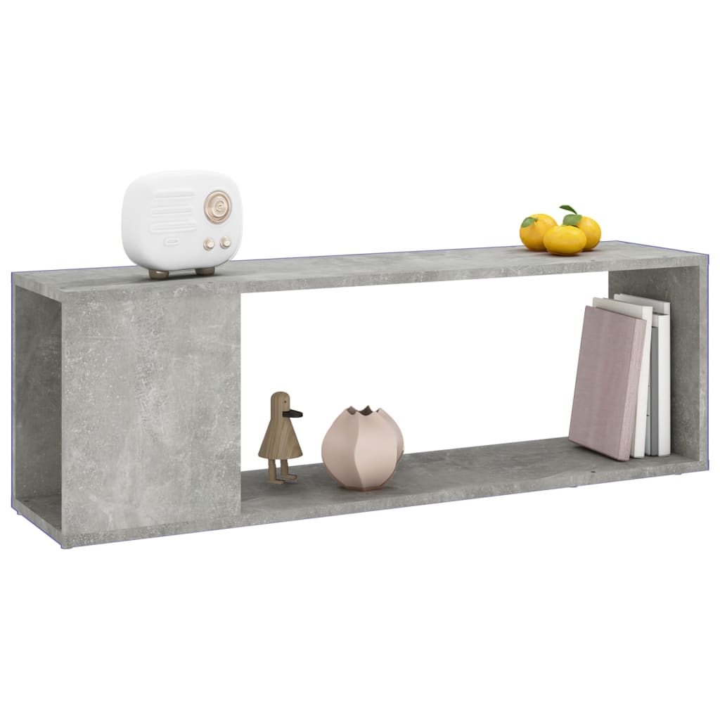 vidaXL TV-Schrank Betongrau 100x24x32 cm Holzwerkstoff