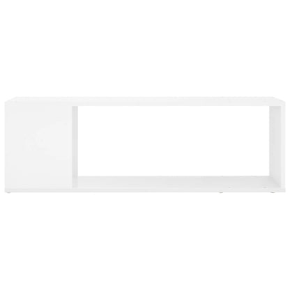 vidaXL Meuble TV blanc brillant 100x24x32 cm Aggloméré