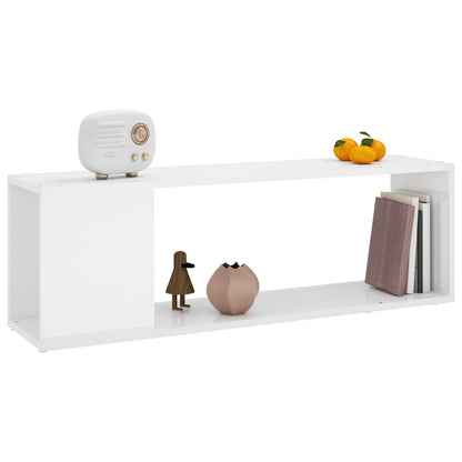 vidaXL Meuble TV blanc brillant 100x24x32 cm Aggloméré