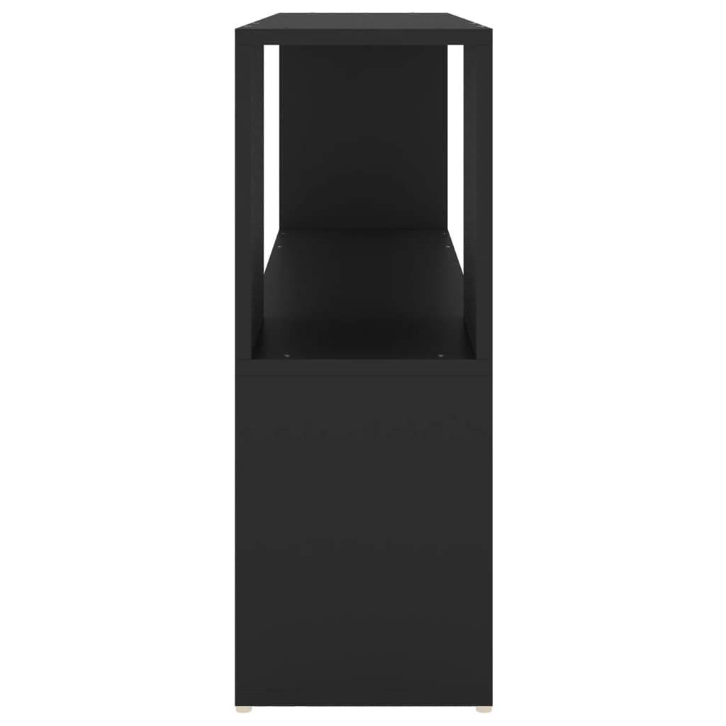 vidaXL Bücherregal Schwarz 100x24x63 cm Holzwerkstoff