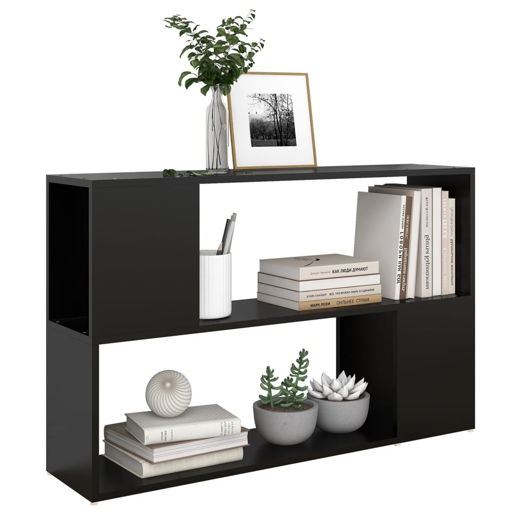 vidaXL Bücherregal Schwarz 100x24x63 cm Holzwerkstoff