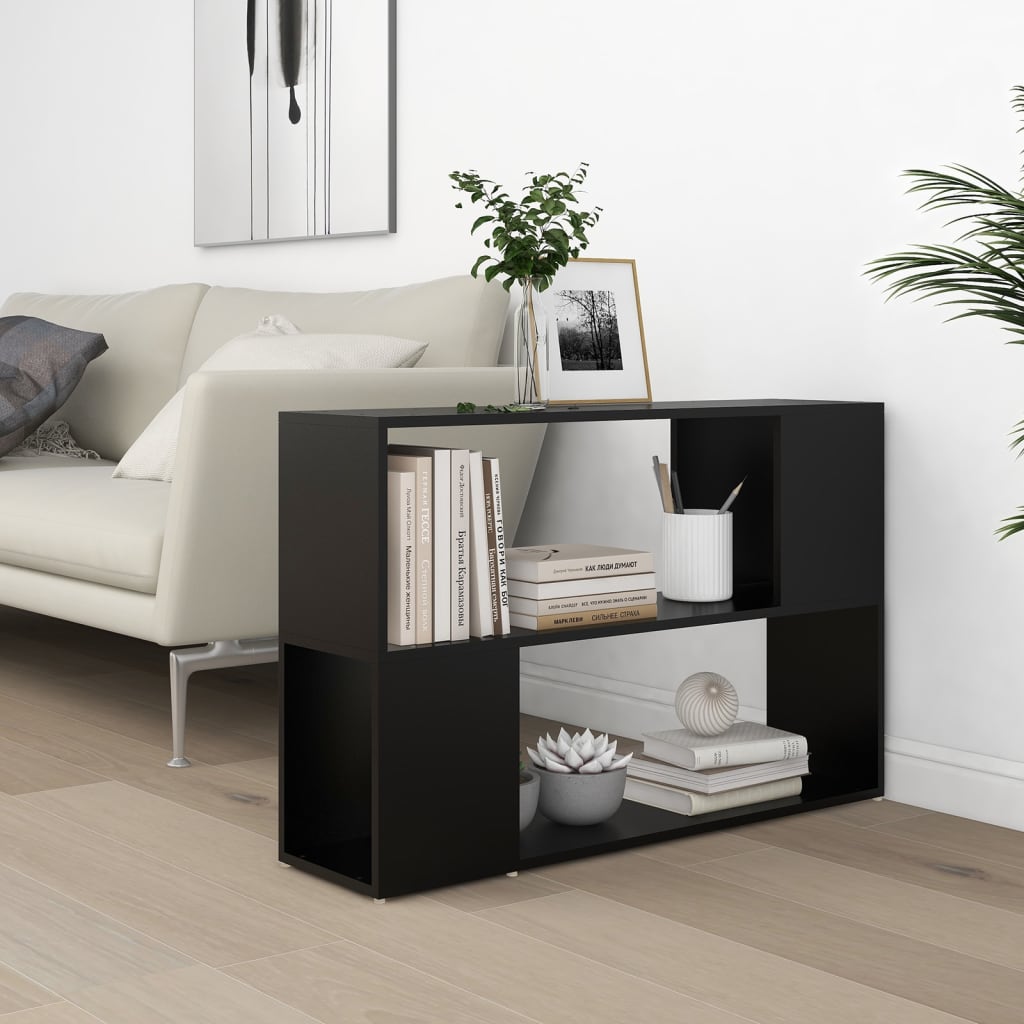 vidaXL Bücherregal Schwarz 100x24x63 cm Holzwerkstoff