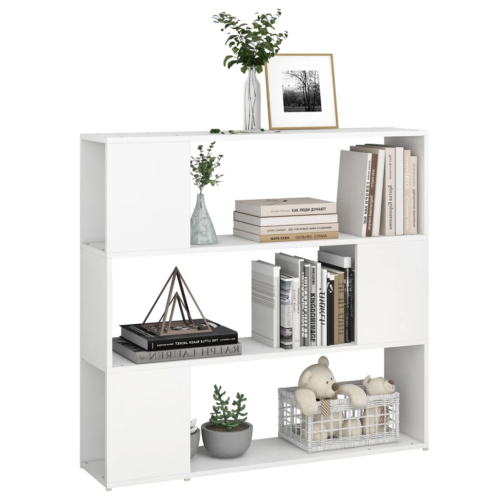 vidaXL Bücherregal Raumteiler Weiß 100x24x94 cm