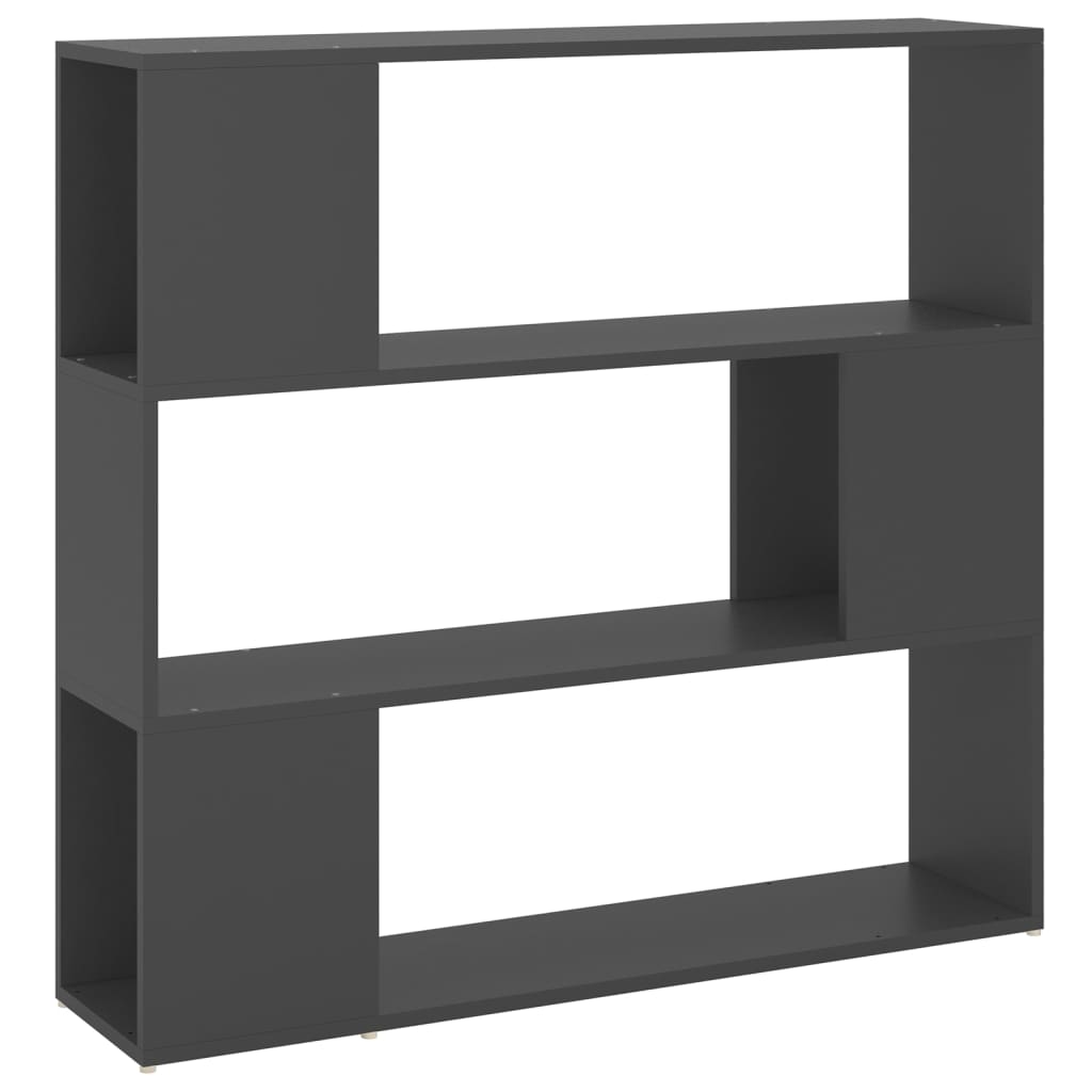 vidaXL Bücherregal Raumteiler Grau 100x24x94 cm