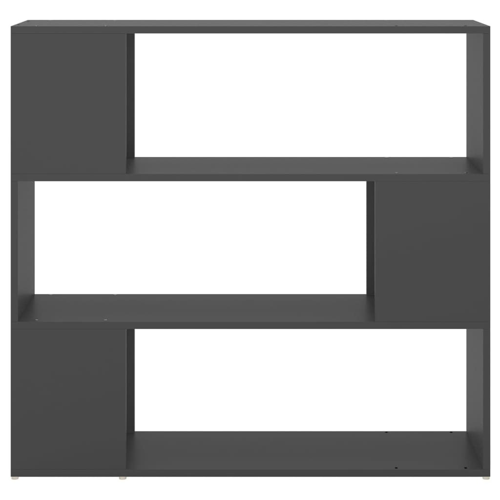 vidaXL Bücherregal Raumteiler Grau 100x24x94 cm
