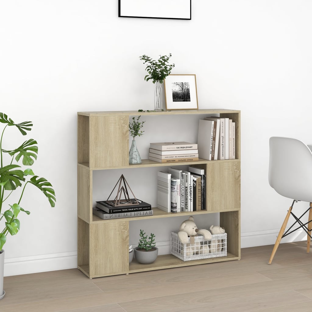 vidaXL Bücherregal Raumteiler Sonoma-Eiche 100x24x94 cm