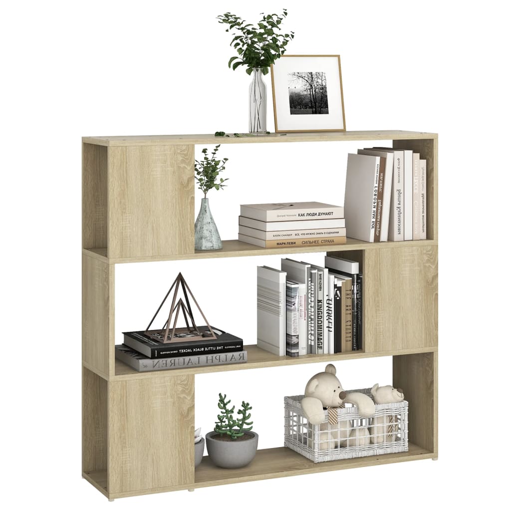 vidaXL Bücherregal Raumteiler Sonoma-Eiche 100x24x94 cm