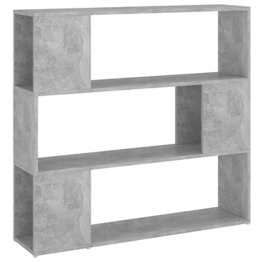 vidaXL Bücherregal Raumteiler Betongrau 100x24x94 cm
