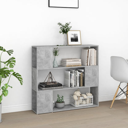 vidaXL Bücherregal Raumteiler Betongrau 100x24x94 cm
