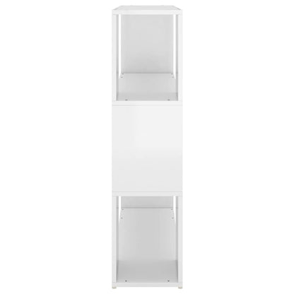 vidaXL Bücherregal Raumteiler Hochglanz-Weiß 100x24x94 cm