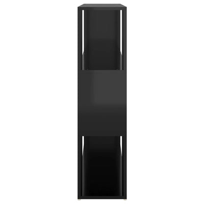 vidaXL Bücherregal Raumteiler Hochglanz-Schwarz 100x24x94 cm