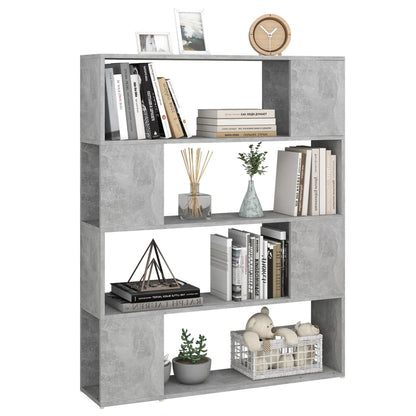 vidaXL Bücherregal Raumteiler Betongrau 100x24x124 cm