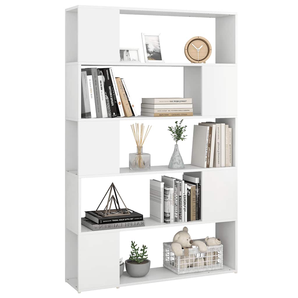 vidaXL Bücherregal Raumteiler Weiß 100x24x155 cm Holzwerkstoff