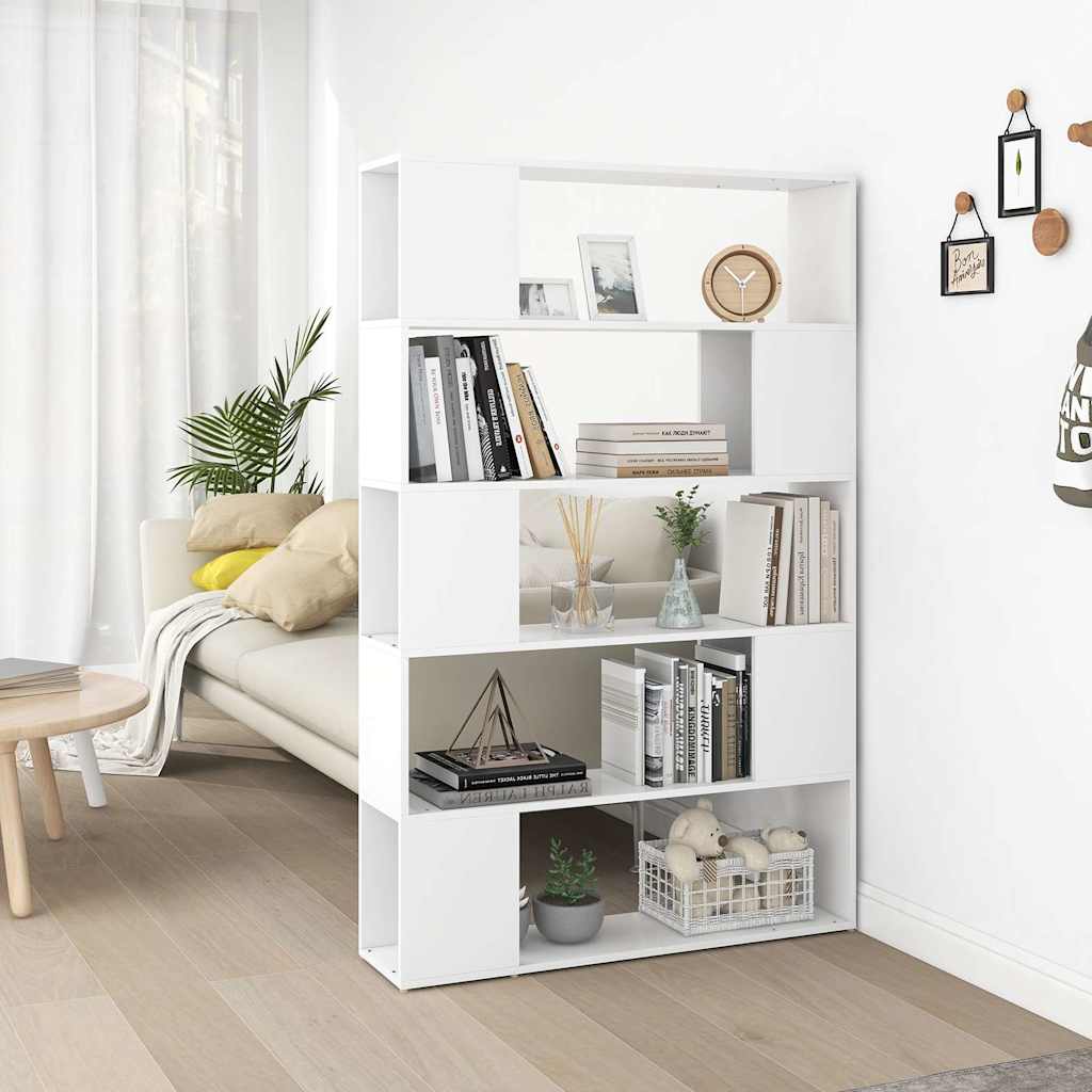vidaXL Bücherregal Raumteiler Weiß 100x24x155 cm Holzwerkstoff