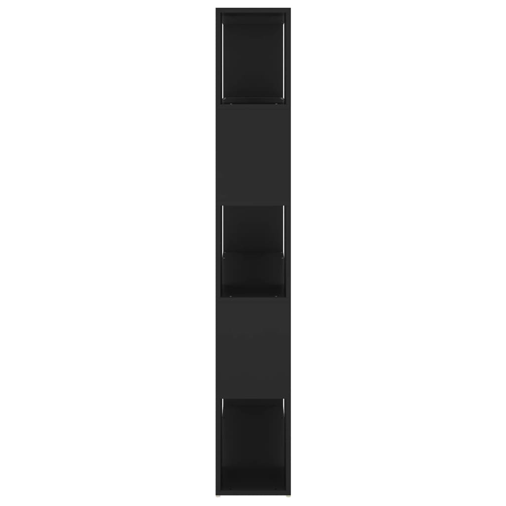 vidaXL Bücherregal Raumteiler Schwarz 100x24x155 cm Holzwerkstoff
