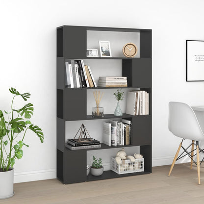 vidaXL Bücherregal Raumteiler Grau 100x24x155 cm Holzwerkstoff