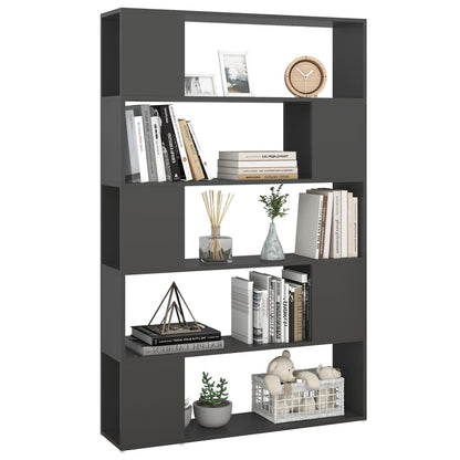 vidaXL Bücherregal Raumteiler Grau 100x24x155 cm Holzwerkstoff