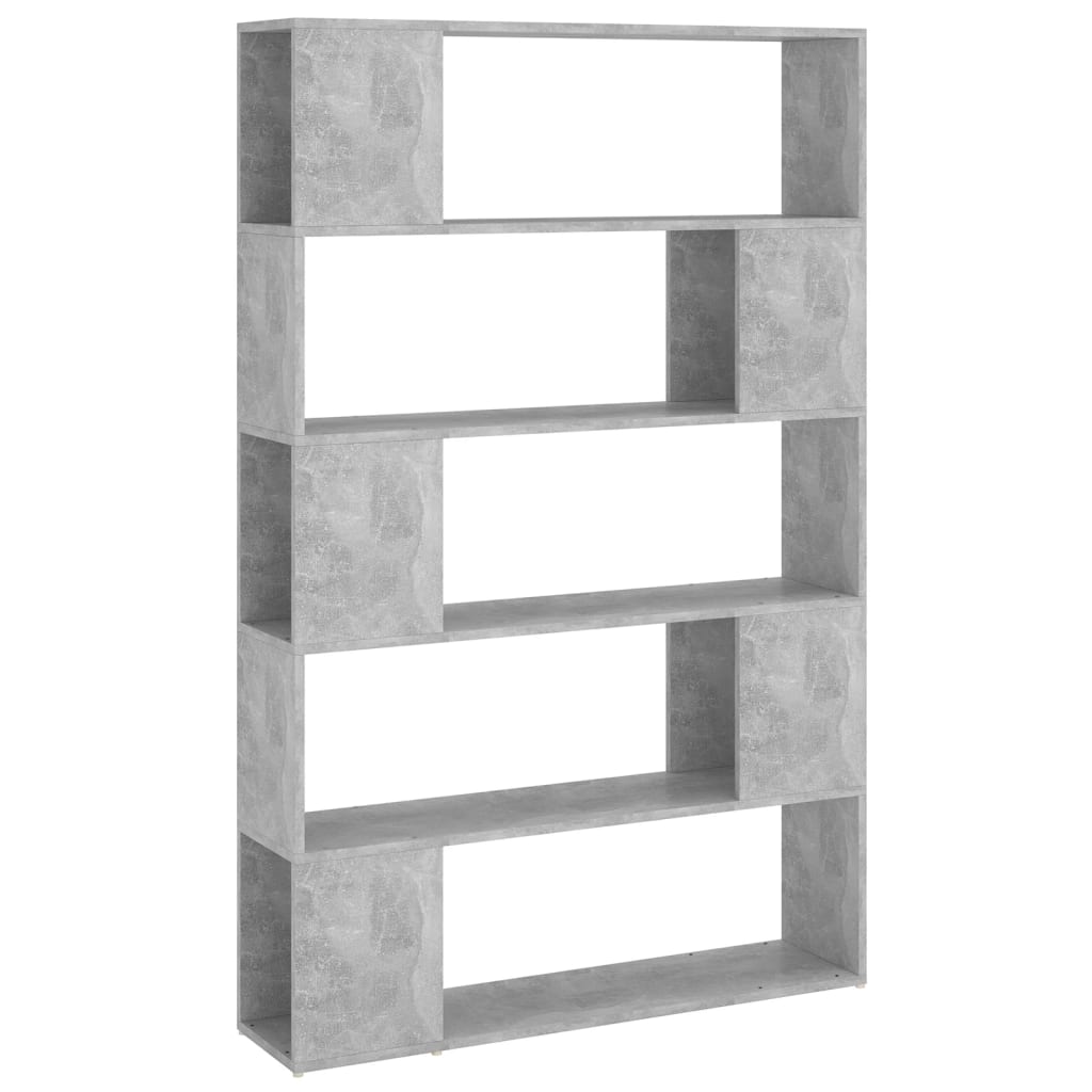 vidaXL Bibliothèque Séparateur de pièce Gris béton 100x24x155 cm Bois d'ingénierie