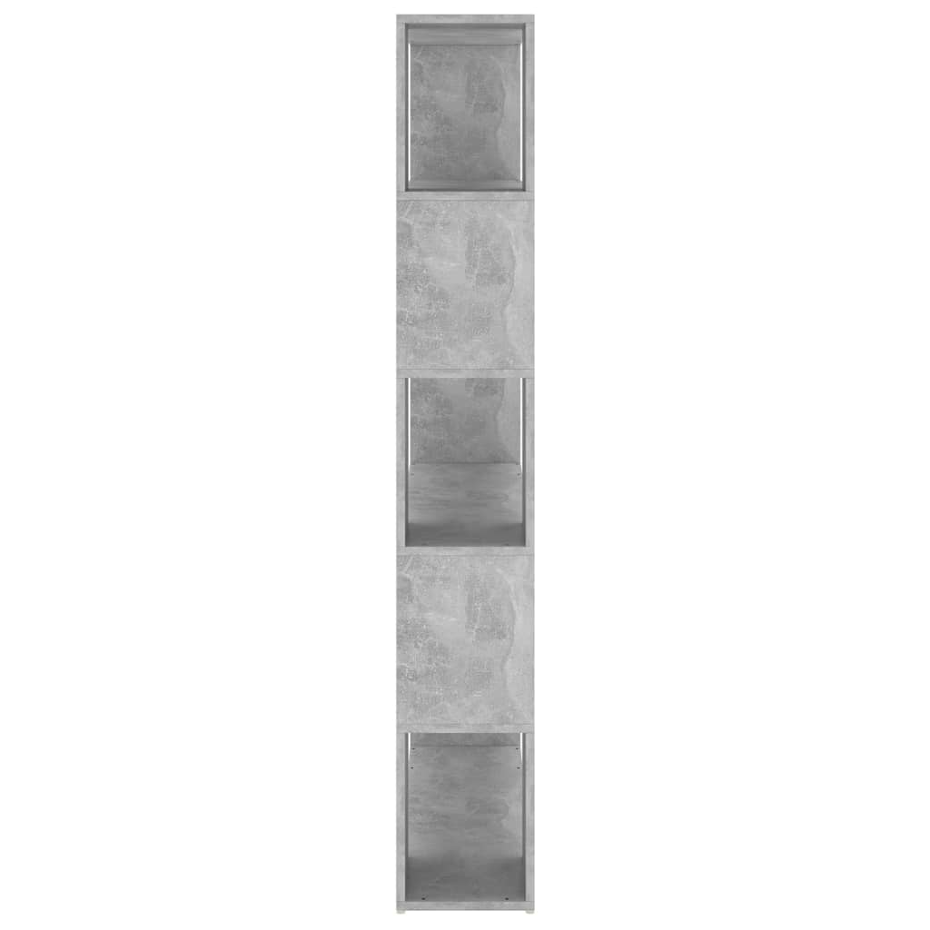 vidaXL Bibliothèque Séparateur de pièce Gris béton 100x24x155 cm Bois d'ingénierie