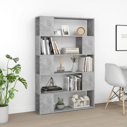 vidaXL Bibliothèque Séparateur de pièce Gris béton 100x24x155 cm Bois d'ingénierie