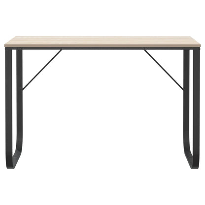 vidaXL Computertisch Schwarz und Eiche-Optik 110x60x73cm Holzwerkstoff