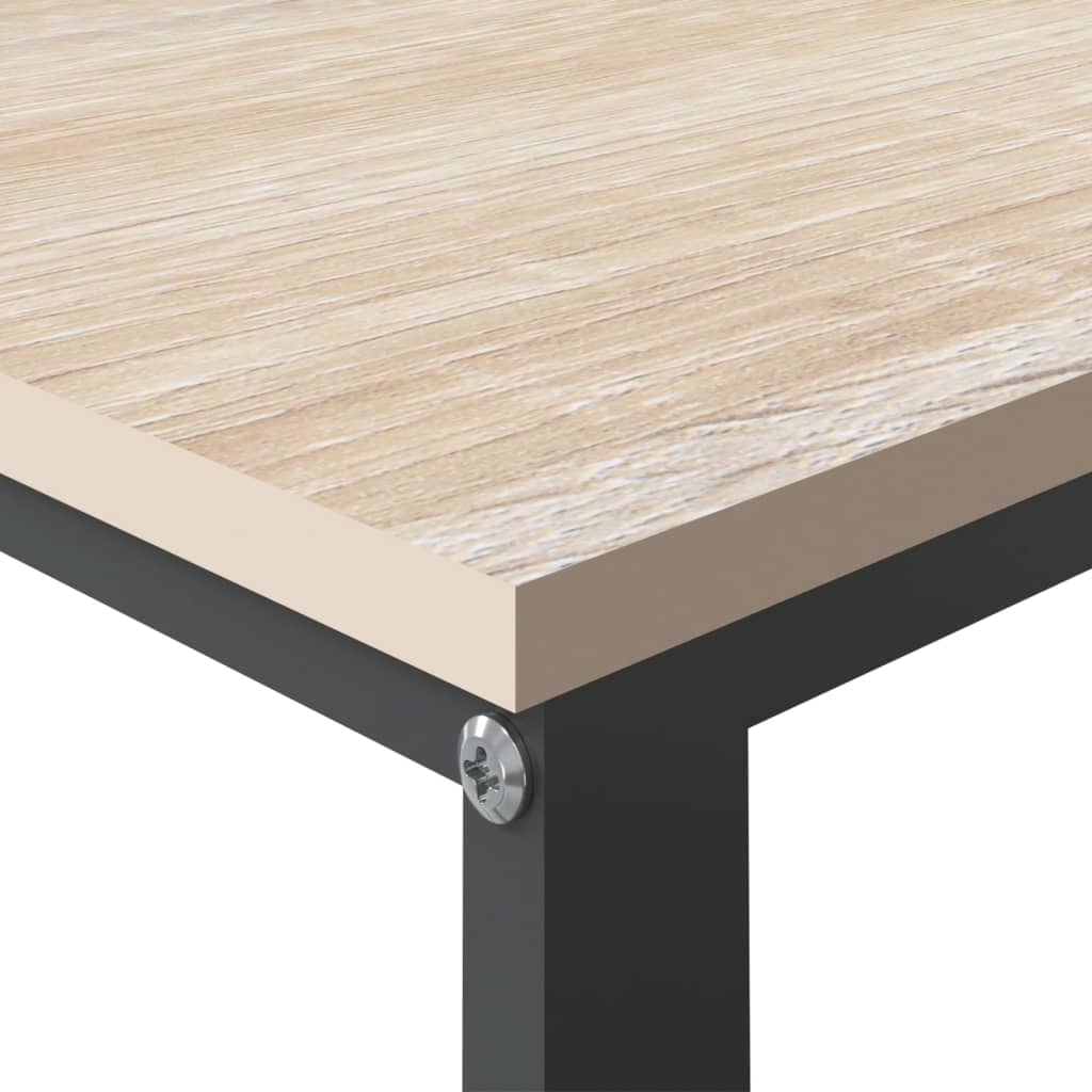 vidaXL Computertisch Schwarz und Eiche-Optik 110x60x73cm Holzwerkstoff