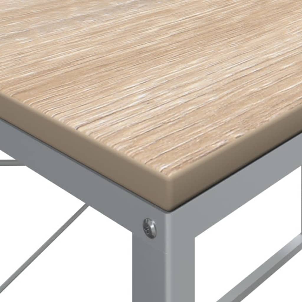 vidaXL Bureau blanc et aspect chêne 110x60x70 cm Bois d'ingénierie