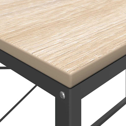 vidaXL Computertisch Schwarz und Eiche-Optik 110x60x70cm Holzwerkstoff